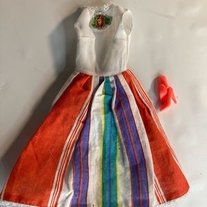 Barbie Fashion Doll Vintage colorful Floral striped